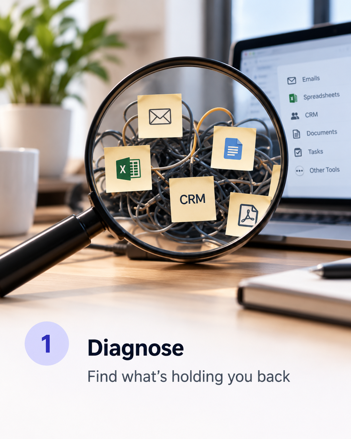 Diagnose process illustration